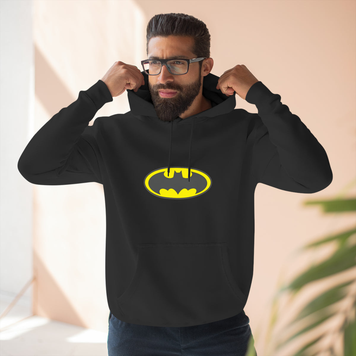 Batman (Yellow) - Unisex Premium Pullover Hoodie